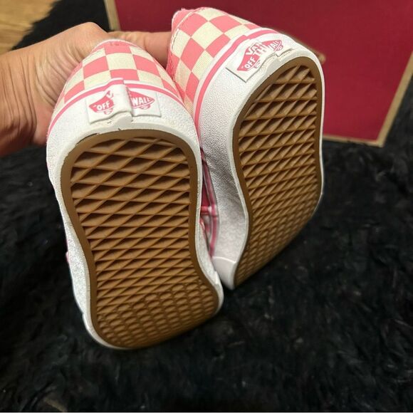 VANS checkerboard pink slip on shoes sneakers women’s 8 - Picture 4 of 6